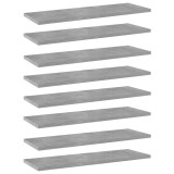 Cumpara ieftin Plăci bibliotecă, 8 buc., gri beton, 60 x 20 x 1,5 cm, PAL