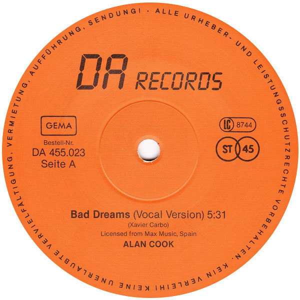 Alan Cook - Bad Dreams (Vinyl)