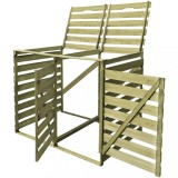 Cumpara ieftin Magazie de pubele dubla, 240 L, lemn tratat