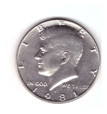 Moneda SUA 1/2 dollar/dolar 1981 D, stare buna, curata foto