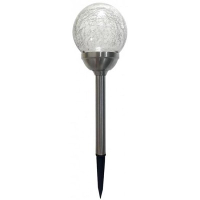 Lampa solara pentru gradina, LED, alb cald, glob de sticla, 12x44 cm, Strend Pro foto