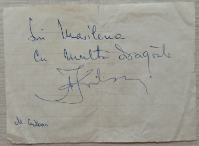 Dedicatie olografa Marina Krilovici foto