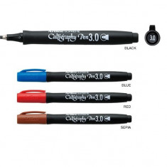 Marker Artline Supreme Calligraphy, Varf Tesit Din Fetru 3.0mm - Negru