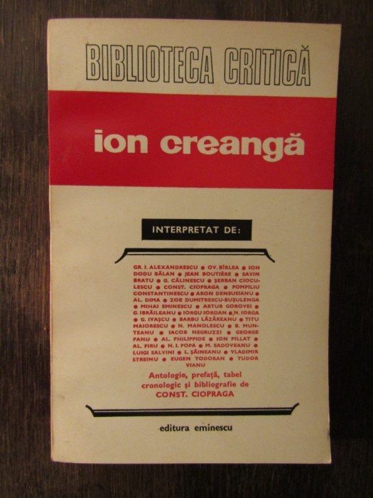 ION CREANGA - INTERPRETAT DE ...
