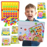 JOC DE BORD CU BUTOANE PUZZLE EDUCAȚIONAL PENTRU COPII MOZAIC CREATIV