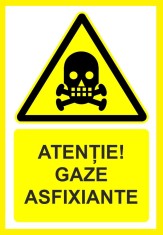Placuta atentie gaze asfixiante foto