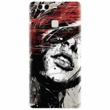 Husa silicon pentru Huawei P9, Byroglyphics Woman Drawing