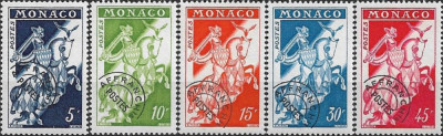 C4735 - Monaco 1957 - Preobliterate 5v.neuzat,perfecta stare foto