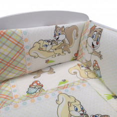 Set lenjerie patut cu 5 piese 120x60 cm Squirrels