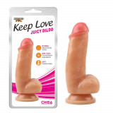 Dildo Clasic Keep Love Juicy, Natural, 18 cm, Chisa Novelties