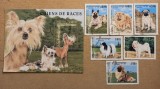 Seria Completă + Coliță Cambodgia 1997 - Rase de C&acirc;ini Asiatice, Akita, Shar-Pei, Chow-Chow, Mops, 7v - Ștampilate -A242