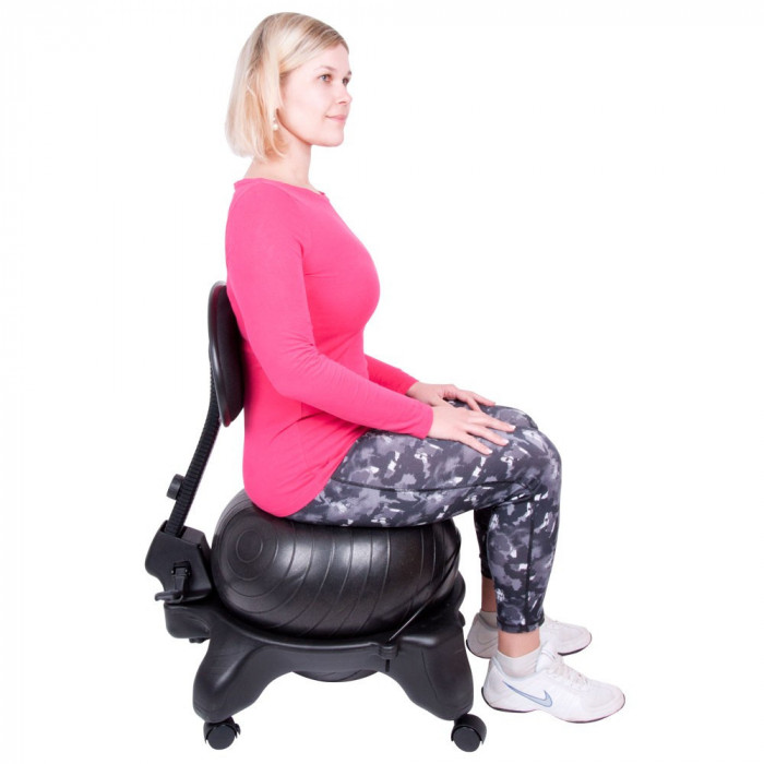 Scaun cu minge aerobic inSPORTline G-Chair FitLine Training