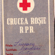 AMS# - CRUCEA ROSIE R.P.R. CARNET DE MEMBRU ZAMCA, SUCEAVA 1950