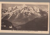 CPIB 23968 - CARTE POSTALA - MONT BLANC. VEDERE DE PE VARFUL VARENS, CIRCULATA, INTERBELICA, STAMPILA, TIMBRE