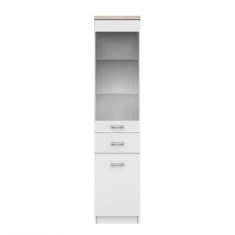 Vitrina pal alb natur stejar sonoma Topty 40x33x183 cm