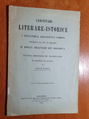 1896-cercetari literare-istorice psaltirea diaconului coresi si rolul dacilor foto