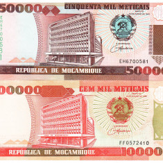 Mozambic Set 50 000-100 000 Meticais 1993 P-138-139 UNC