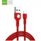 Cablu USB la micro USB Golf CD Leather 3A 1m rosu GC-60m
