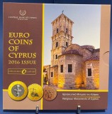 C I P R U 2016 -Set monetarie 1 cent -2 euro -Monument. din Cipru -folder / BU, Europa