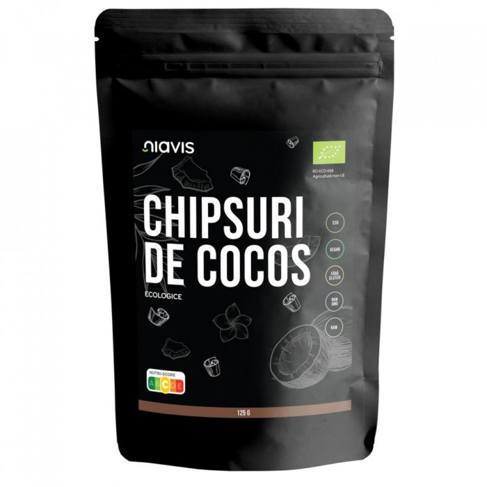 Chipsuri de cocos raw ecologice 125gr