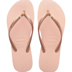 Havaianas șlapi SLIM CRYSTAL SW II femei, culoarea roz, cu toc plat 4145651.0076