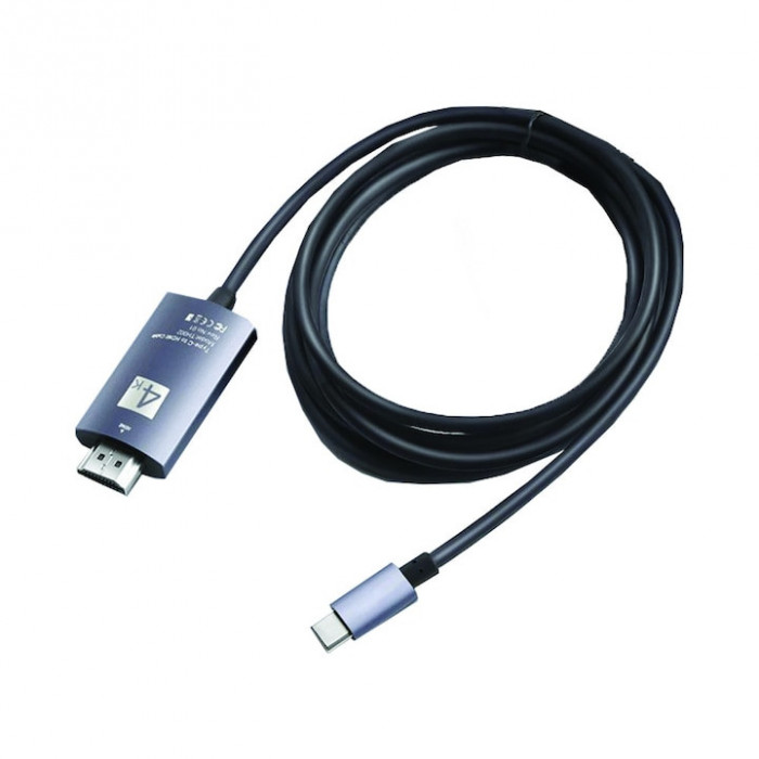 Cablu USB 3.1 Type C la HDMI (4K-2K) - Adaptor HUB de tip C pentru video HDMI 1,5 metri pentru Samsung Xiaomi si dispozitivele cu mufa Tip C - Phuture