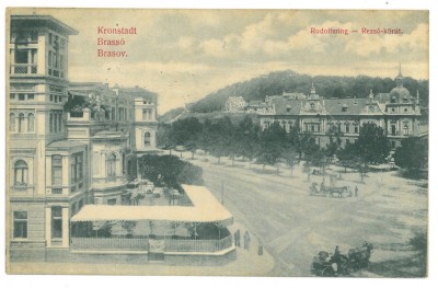 5219 - BRASOV, Market, Terasa, Berarie, Romania - old postcard - unused foto