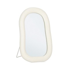 Oglinda masa rama sticla alba Creamy 20x3x30h