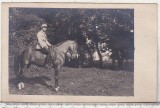 Bnk foto - Ofiter roman calare - anii `20, Alb-Negru, Romania 1900 - 1950, Militar