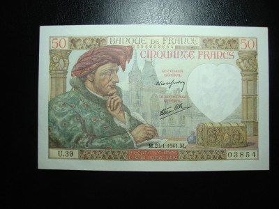 FRANTA 50 FRANCI 1941 UNC foto