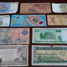 10 bancnote rupte, uzate, cu defecte (cele din imagine) #4