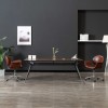 Scaun birou pivotant vidaXL, maro, piele ecologica, reglabil, ergonomic, 67x62x(80-87.5) cm