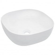 Chiuveta de baie, alb, 42,5x42,5x14,5 cm, ceramica