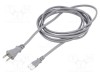 Cablu IEC C7 mamă 2x0,75mm2 1,8m gri 7A LIAN DUNG