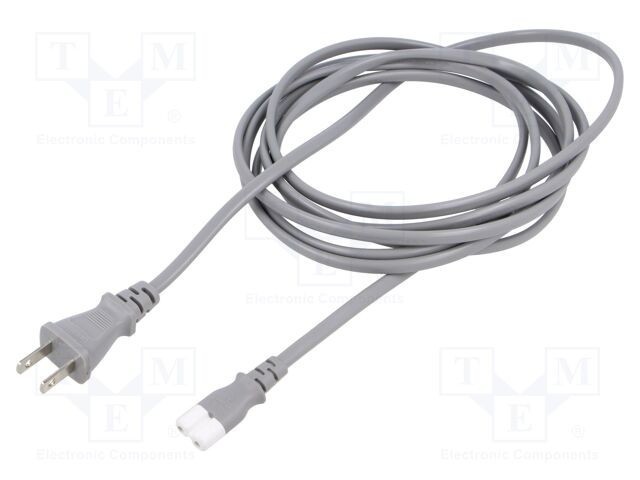 Cablu IEC C7 mamă 2x0,75mm2 1,8m gri 7A LIAN DUNG