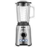 Cumpara ieftin Blender de masa Zass ZSB 09, Putere 1000W, Capacitate 1,5L, Cutit inox cu 6 lame, Cana din sticla termorezistenta, Zdrobire gheata, Butoane cu ilumina