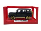 Macheta Mercedes G class negru auriu deschide usile, capotele, sunet si lumini 1/32