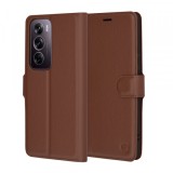 Husa pentru Oppo Reno12 Pro, Techsuit, Leather Folio, Maro