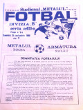 Program meci fotbal &quot;METALUL&quot; BOCSA - &quot;ARMATURA&quot; ZALAU (25.09.1988)