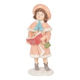Cumpara ieftin Figurina Fetita Craciun polirasina multicolora 8x9x18 cm