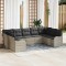 vidaXL Set de canapele pentru grădină 9 pcs Gri deschis Rattan poli 3345862
