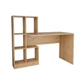 Cumpara ieftin Birou cu biblioteca Dustin, Pako World, Nuc, 118x56x112 cm