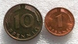 P1. GERMANIA RFG lot 1 PFENNIG 1973 J + 10 PFENNIG 1995 A **