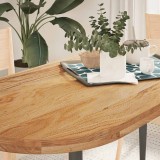 VidaXL Blat de masă maro deschis 140x60x4 cm lemn masiv de stejar oval