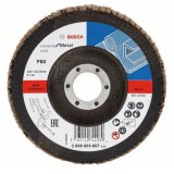 Disc lamelar frontal pentru metal Bosch Standard 2608603657, 125 mm diametru, 60 granulatie