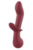 Vibrator Punctul G Loulou Amour, 10 Moduri Vibratii, Silicon, USB, Rosu Inchis, 21.7 cm