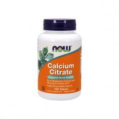 Calciu Citrat 600mg cu Minerale si Vitamina D, Now Foods, 100 tablete foto