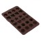 Formă Silicon Ciocolată, 24 Compartimente, 24x18.5x2.5cm, Maro