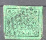 Italy Papal State 1867 Coat of arms 2C Mi.12 used AM.350