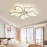 Cumpara ieftin Lustra LED cu Telecomanda Elena 60W 5 Elemente Lumina Rece Calda Neutra Dimabila Alb, Alessandro DESIGN